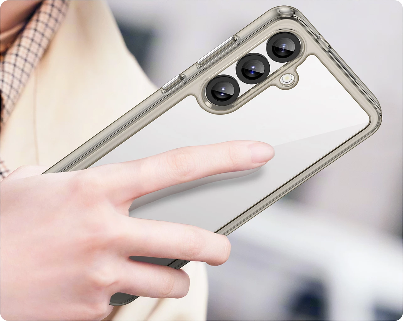 Mbështjellës Hurtel Outer Space Case për Samsung Galaxy A36, TPU/PC, i zi