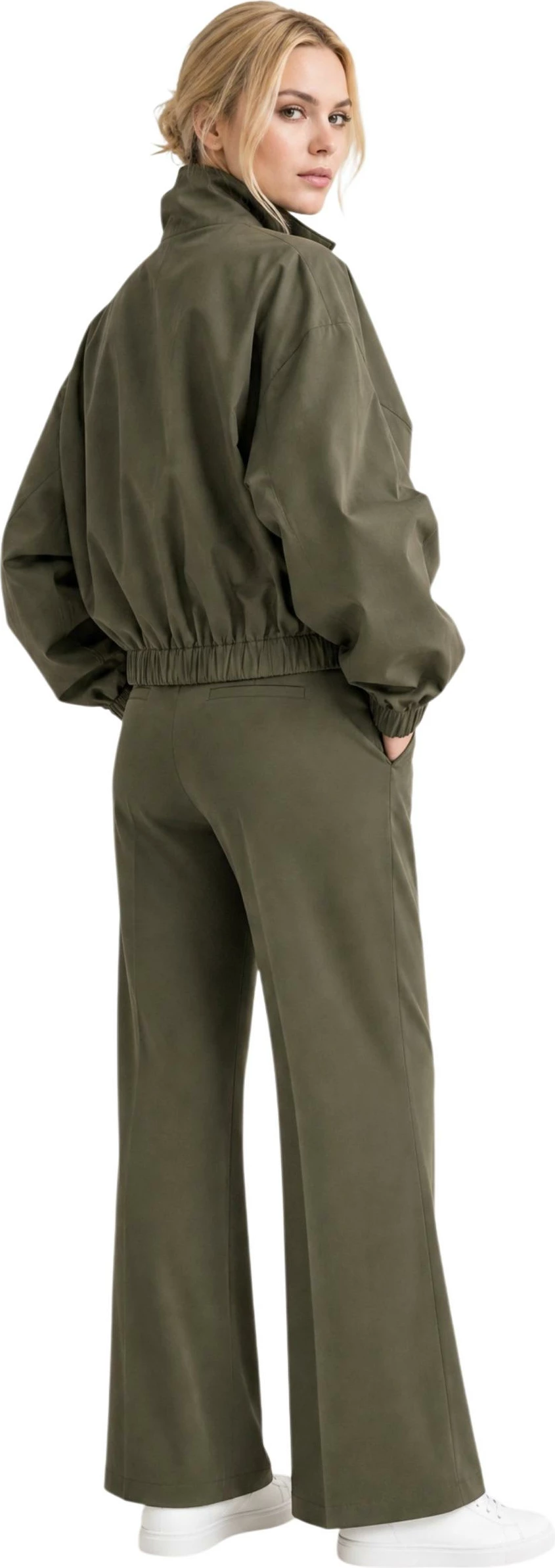 Jakne bomber I AM 41768 për femra, gjelbër ulliri [Madhësia: L]