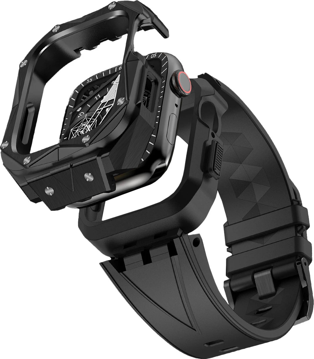 Mbështjellës Kingxbar CYF140 për Apple Watch SE/6/5/4 44mm, çelik inoks me rrip, argjend