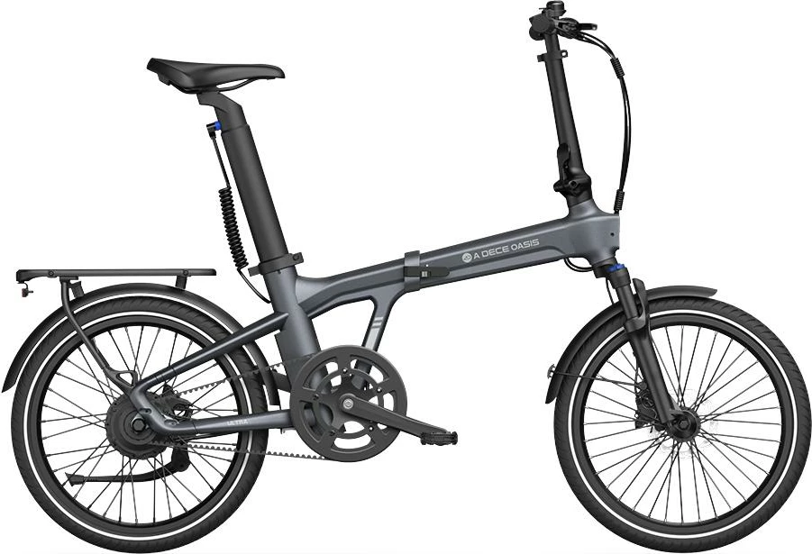 Biçikletë elektrike palosëse A DECE OASIS (ADO) Air 20 Ultra V2026, 250W, bateri 37V 10Ah, 20\", deri 100 km, gri