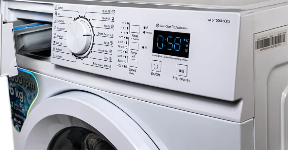 Makinë larëse VIVAX HOM WFL-100616CDS, 6KG, e bardhë