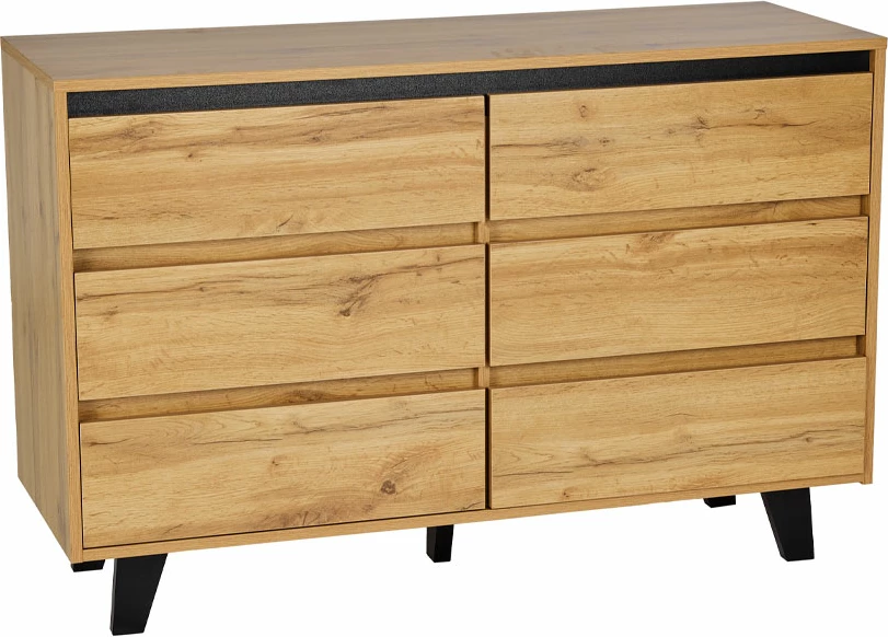 Komodë Arabica, sonoma e zezë, 110x40x73