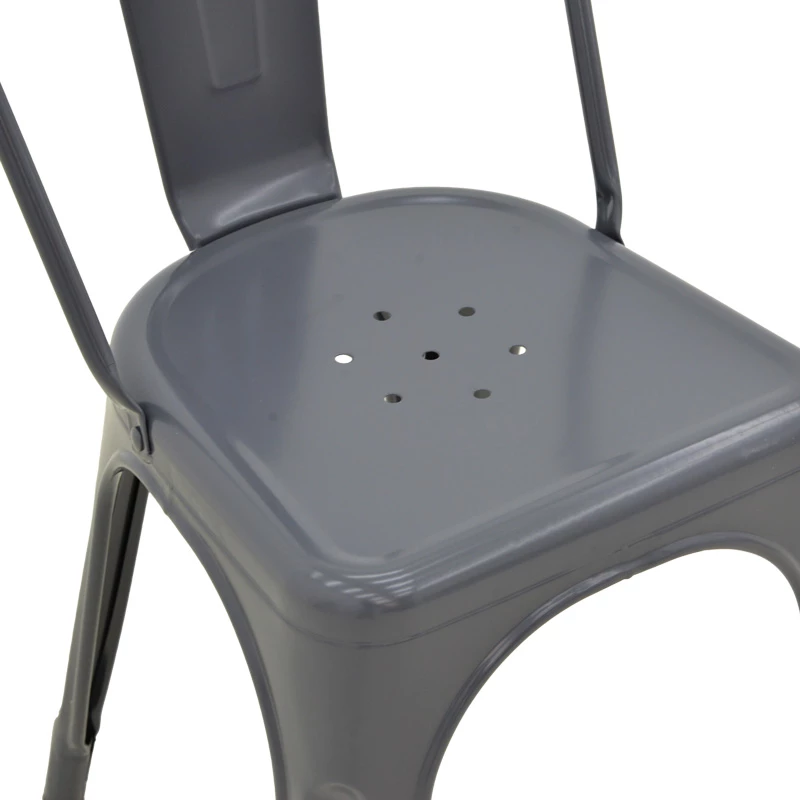 Karrige Utopia metalike, ngjyrë antraciti, 44x44x85cm