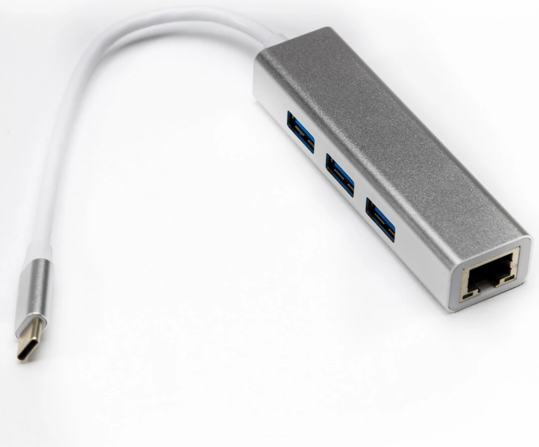 HUB Tech Time Type C nav USB3.2 til RJ45 Ethernet