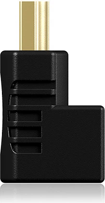 Adapter HDMI ICY BOX, HDMI A M në HDMI A F, 4K, kontakte të arta, i zi