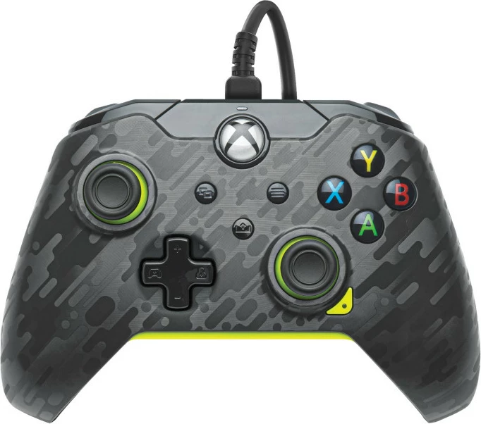 Kontroller i kablluar për Xbox PDP Carbon, 2.5 m, 3.5 mm, Share, Electric Yellow