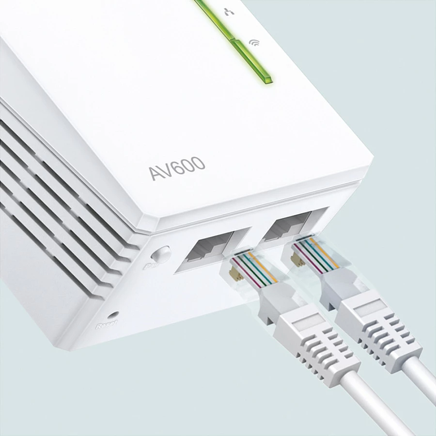 Zgjatues rrjeti Powerline Wi‑Fi TP-Link TL-WPA4220 AV600, 600 Mbit/s, 2x RJ45, bardhë
