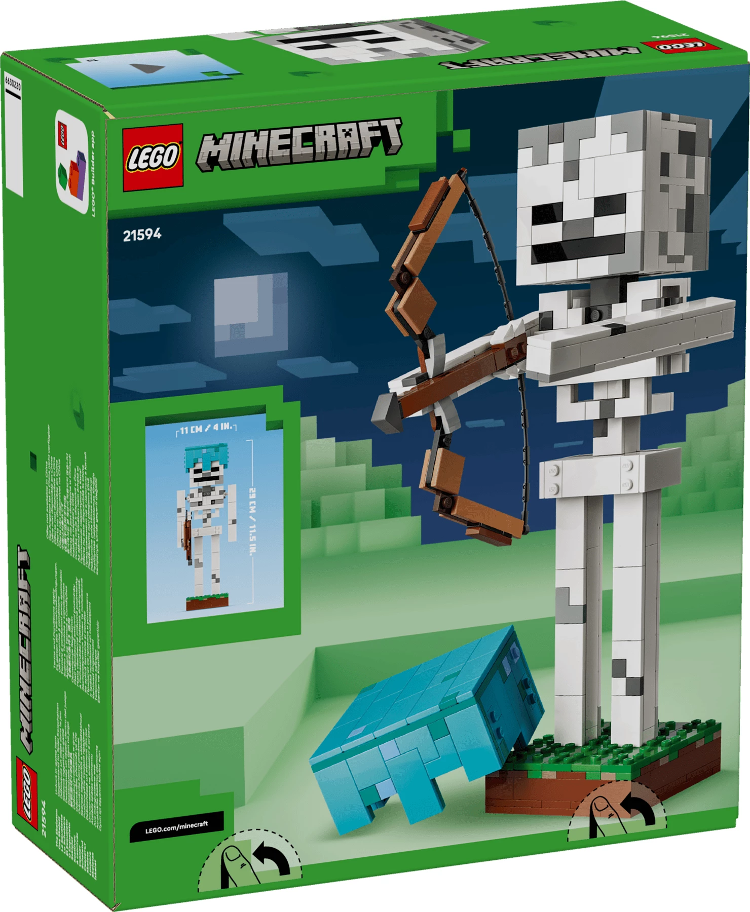 Set ndërtimi LEGO Minecraft The Skeleton 21594, 434 copë, figurë e lëvizshme 23 cm