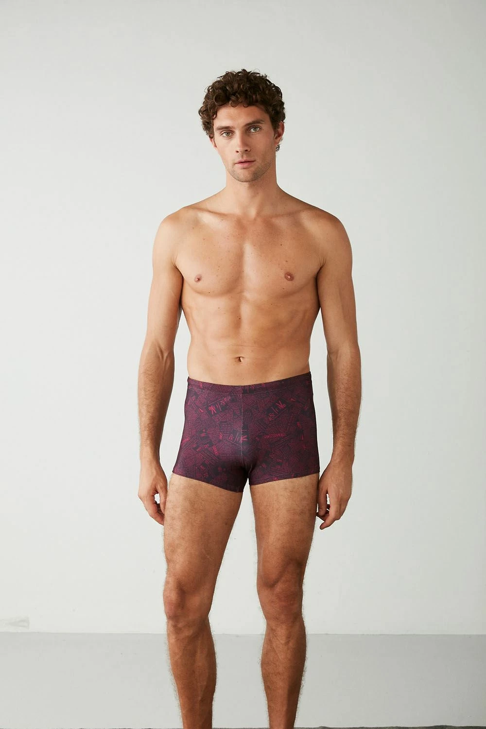 Slip-shorts Jumeon, ngjyrë burgundy, Medit Lyc