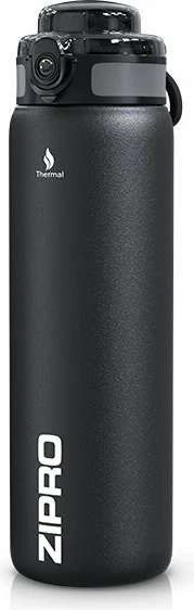 Shishe termike Zipro ZIPRO, 1000 ml, çelik inox 18/8, pa BPA, kundër-rrjedhjes, e zezë