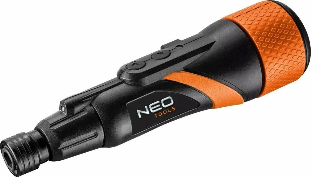 Vidëkthyes me bateri Neo 04-200, 3.6V Li-Ion 800mAh, micro-USB, 42 bita, zi/portokalli, set në kuti