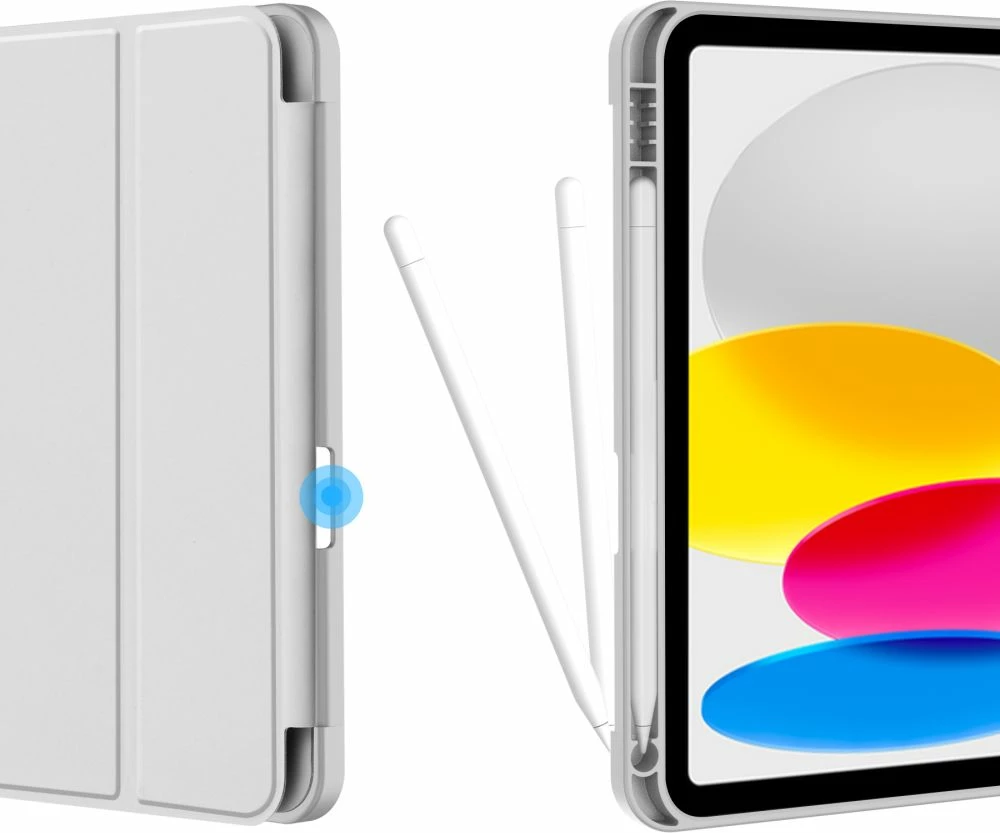 Mbështjellës tablet Tech-Protect SC Pen Case për iPad 10.9" (2022), silikon, gri e çelët