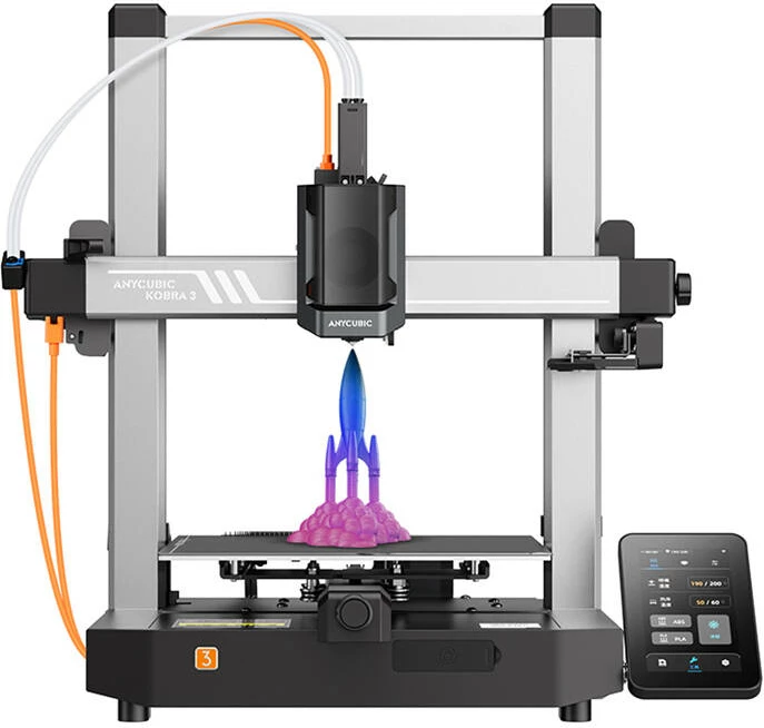 Printer 3D Anycubic Kobra 3, FDM, 250x250x260 mm, 600 mm/s, E zezë
