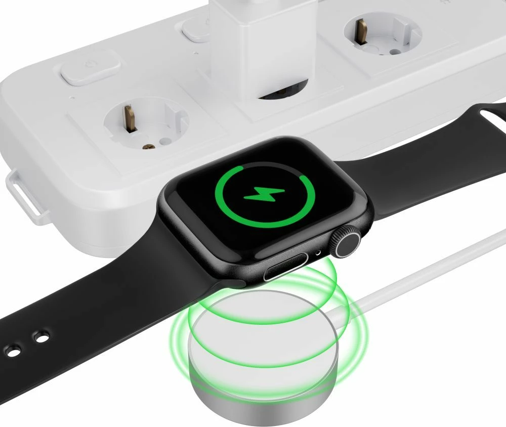 Karikues wireless Tech-Protect UltraBoost për Apple Watch, USB-C, 1.2m, Bardhë