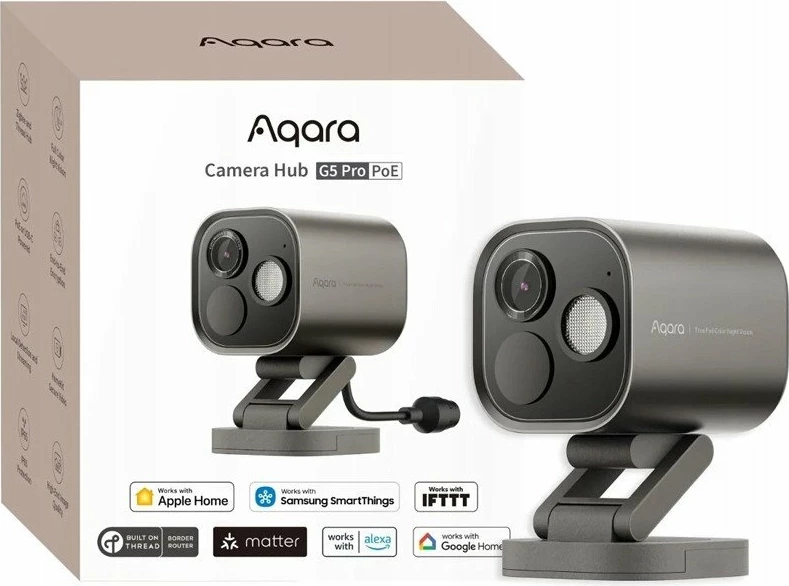Kamerë IP Aqara Camera Hub G5 Pro PoE 2.6K 32GB eMMC IP65 Gri