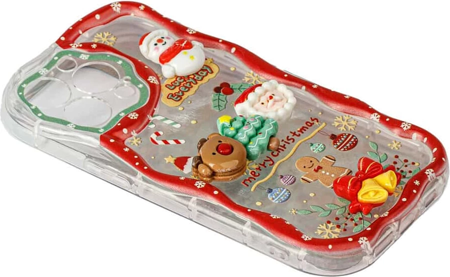 Fotroll për telefon TECH TIME Christmas Edition Red (IP14PROMAX)
