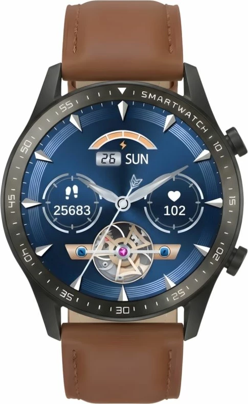 Smartwatch Gravity GT10-4, dy rripa, e zezë