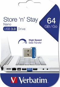 Pendrive Verbatim Store 'n' Stay NANO 98711 64 GB USB 3.2 Gen 1, blu