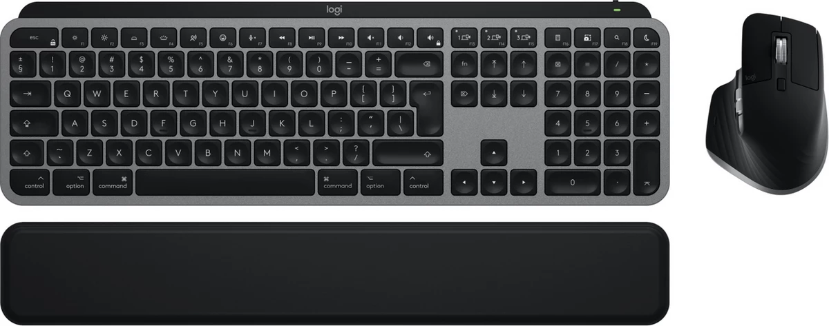 Set tastierë dhe maus, Logitech, MX Keys S Combo për Mac 920-012845, standard, e zezë, set