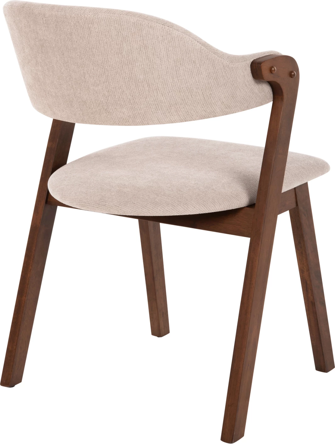 Karrige për ngrënie RIDER FH9734.02 dru gome ngjyrë arre-stof ecru 59x59x83Hcm., set prej 2 copë