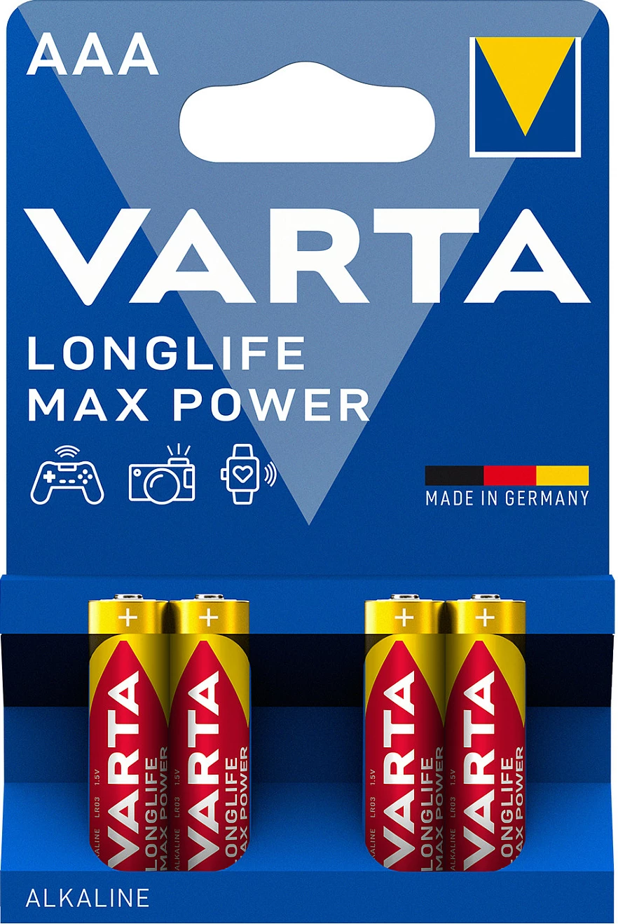 Bateri VARTA 4703, AAA Alkaline 1.5V, 4 copë, Ari/Kuqe