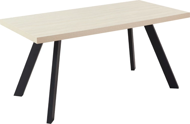 Tavolinë Lithos, ngjyrë bezhë e zezë, 160x80x76cm