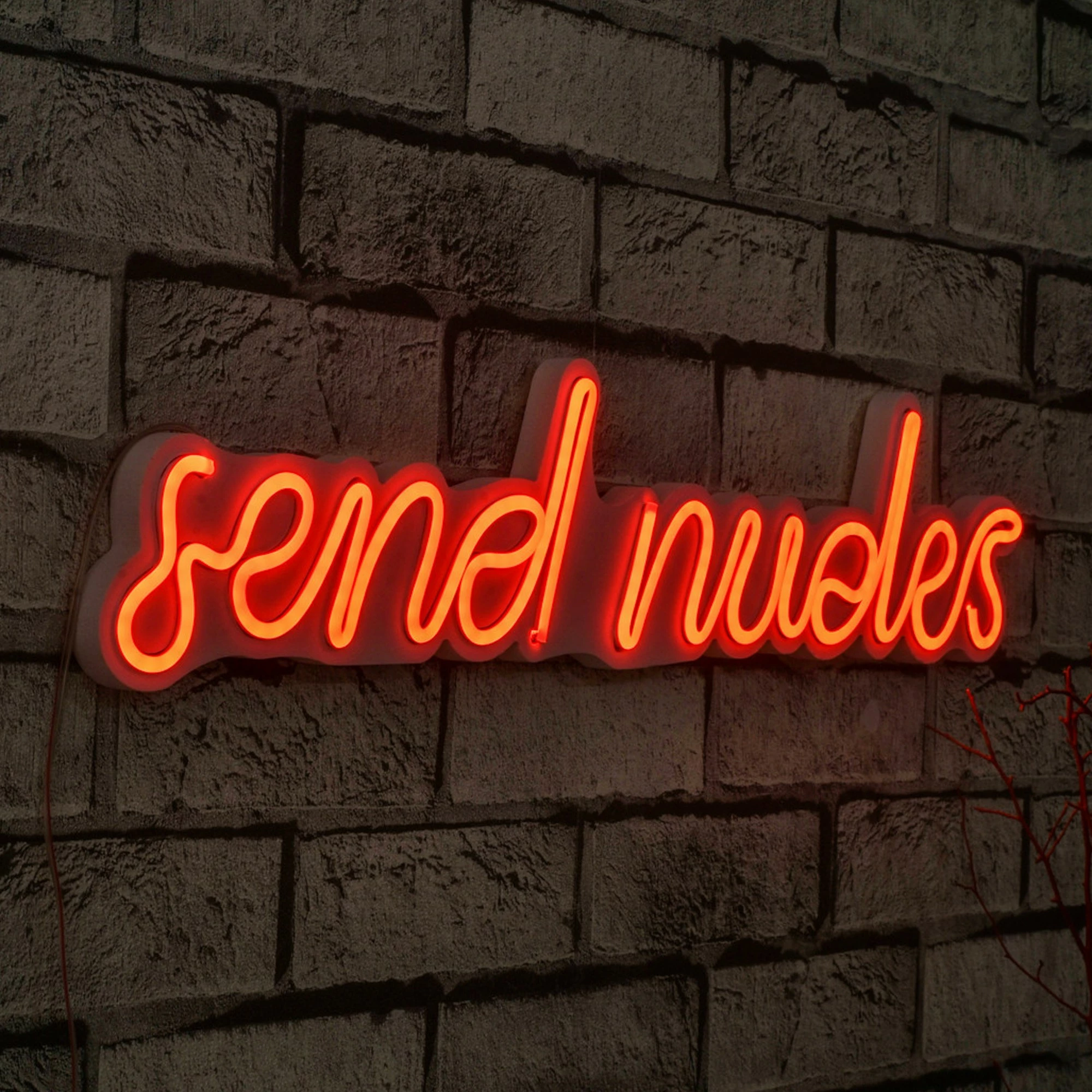 Dekor dritash LED plastike, send nudes, ngjyrë e kuqe