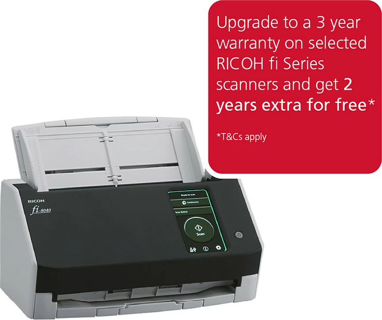 Skaner Ricoh fi-8040, 210 x 297 mm, 600 x 600 DPI, 24 bit, 8 bit, 40 ppm, 80 ipm