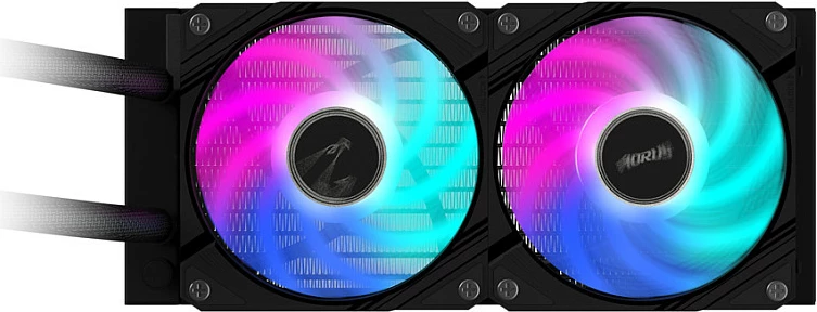 Ftohës uji Gigabyte AORUS WATERFORCE II 240, 2x120mm ARGB, i zi