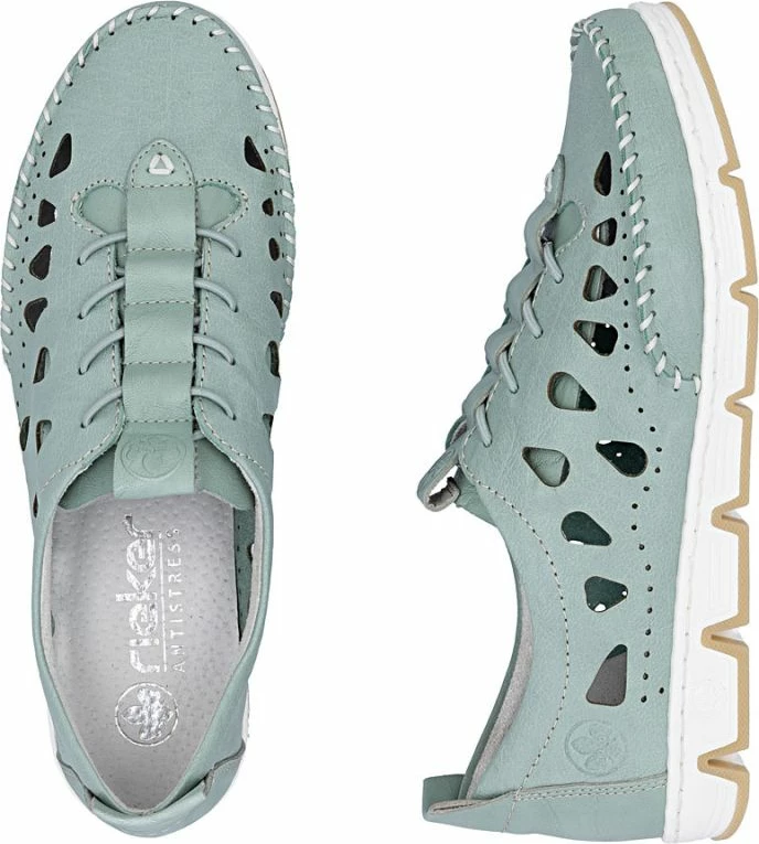 Këpucë të ulëta femra Rieker 49956-52, të gjelbra