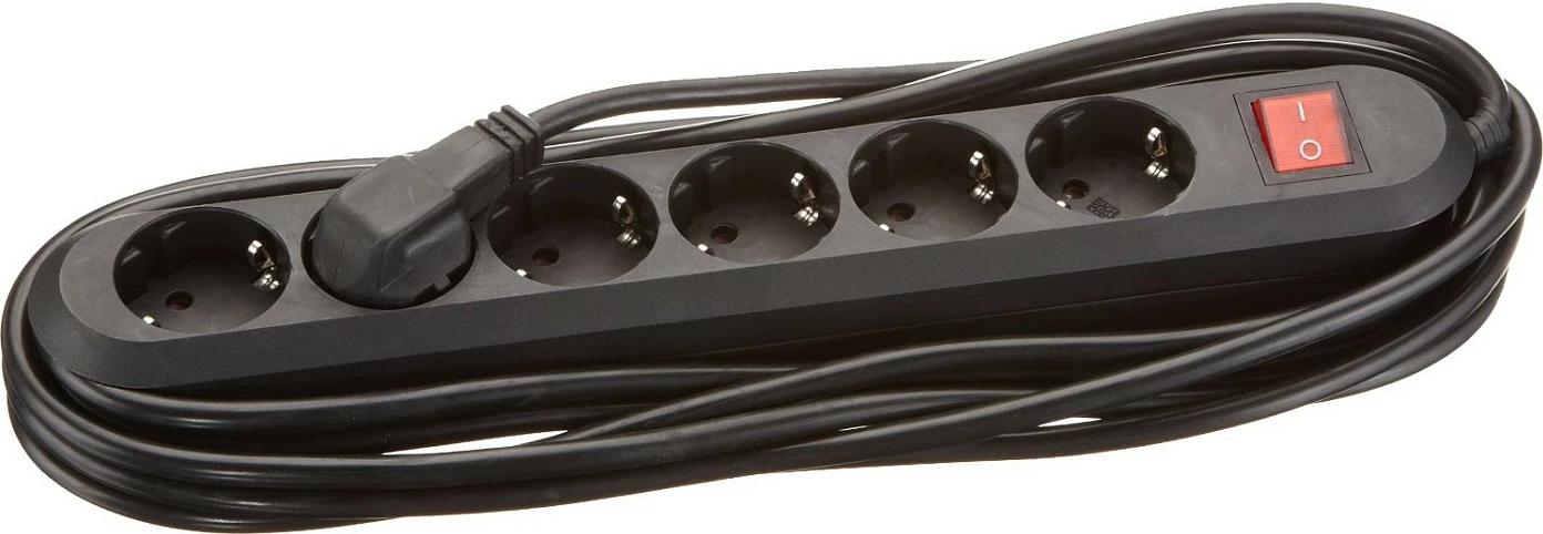 Zgjatues rryme Bachmann Smart, 6 priza, 1.5 m, 16A/3680W, me switch, i zi