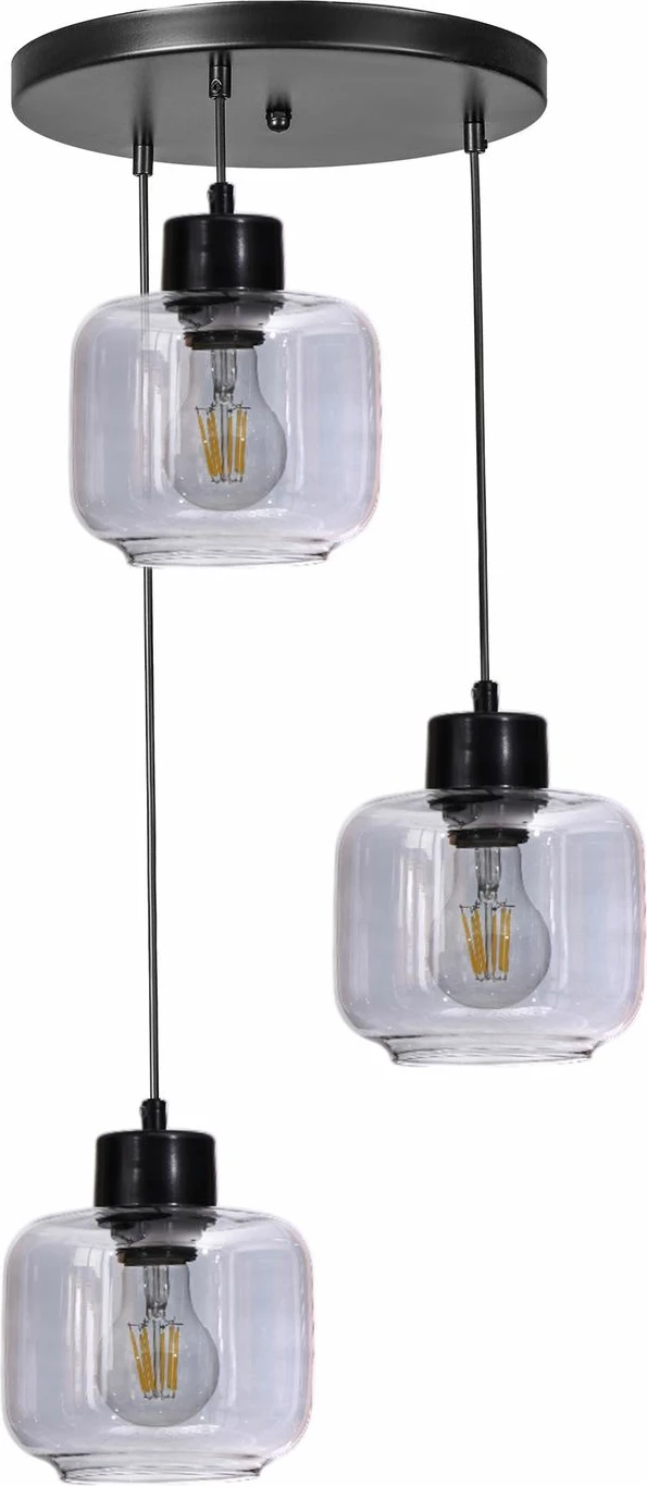 Llambadar Opviq, 9061-3, metal e xham, gri e zi
