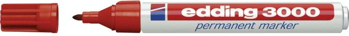 Marker permanent, Edding, 3000, majë 1.5-3 mm, i kuq