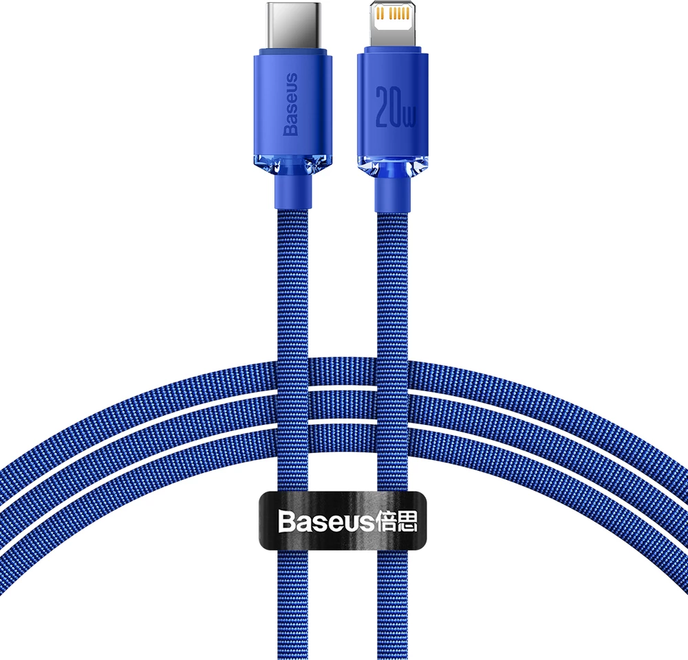 Kabllo Baseus CAJY000203 Lightning në USB-C, 1.2m, 20W, Blu