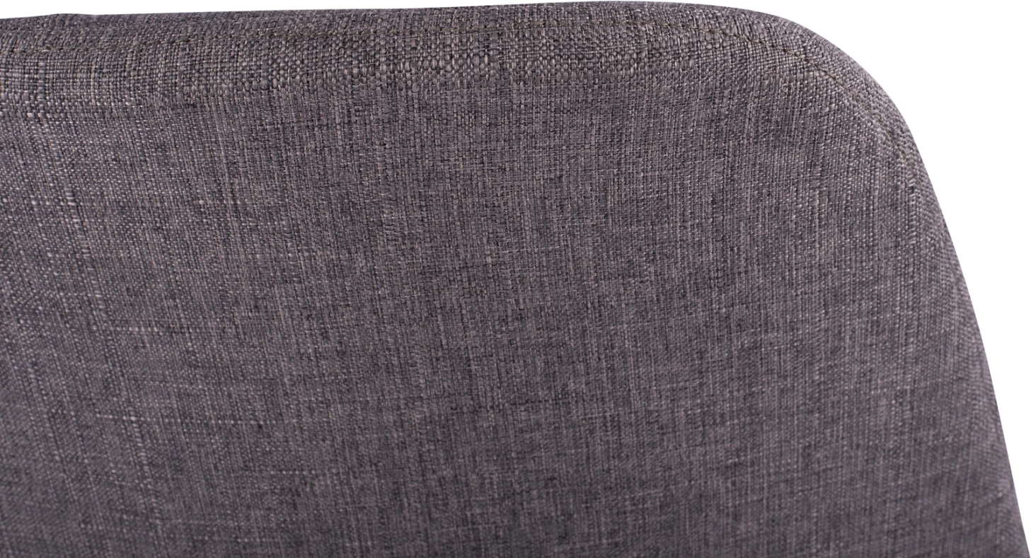 Karrige ngrënieje Leonardo FH00100.03 me këmbë metalike dhe pëlhurë kafe 44x55x85 cm, set prej 4 copë