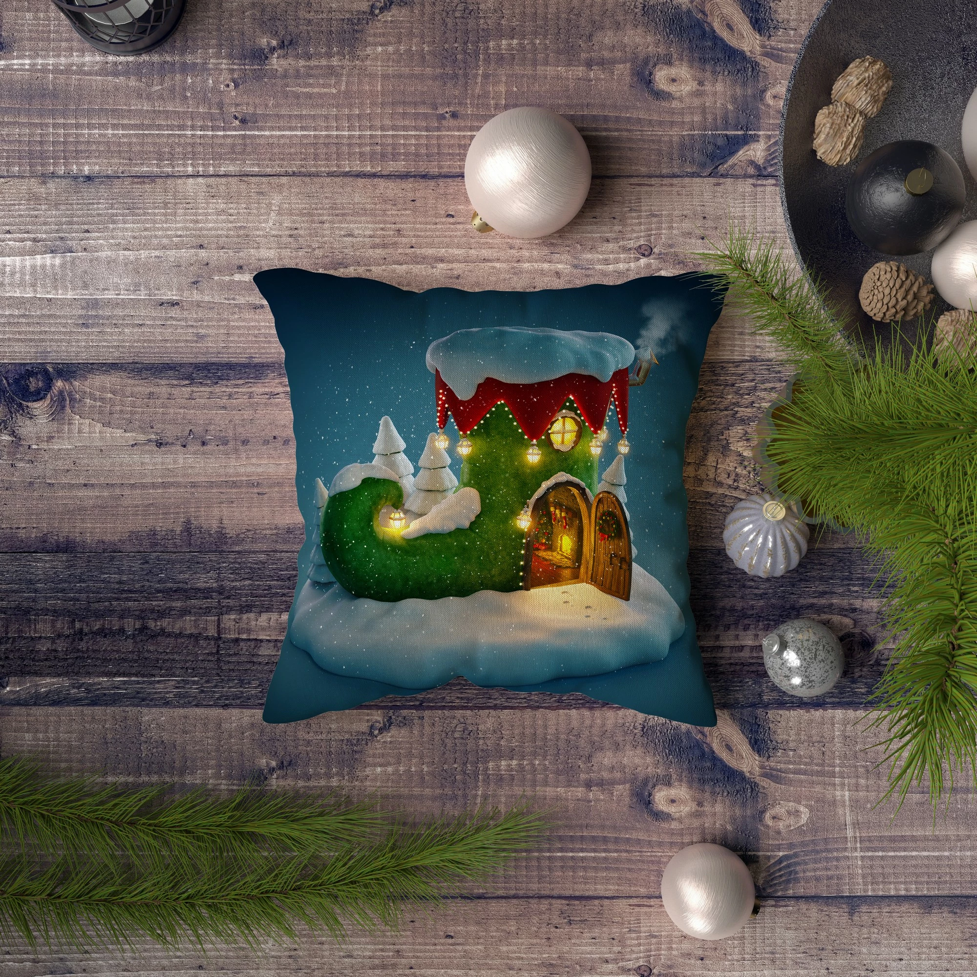 Jastëk dekorativ Aberto Design, NYXMAS102, shumëngjyrësh, 43x43cm