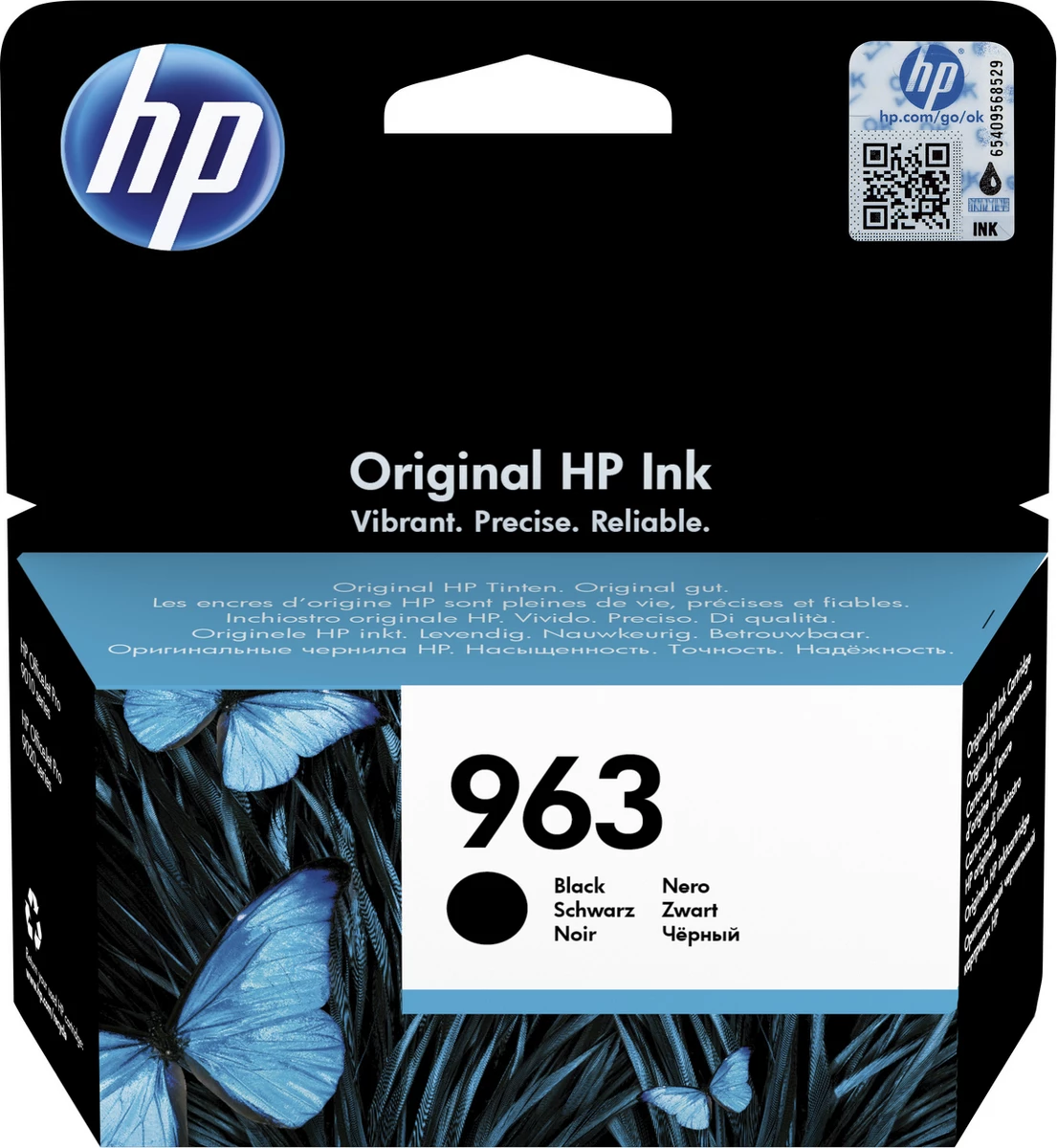 Kartush boje, HP, 963 (3JA26AE), 24.09 ml, deri 1000 faqe, e zezë