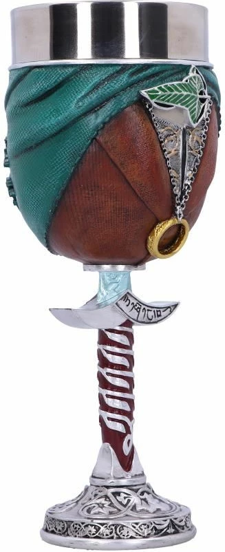 Mug koleksionues NEMESIS NOW Lord of the Rings Frodo, 19.5 cm, rezinë me insert çelik inox, jeshile/kafe