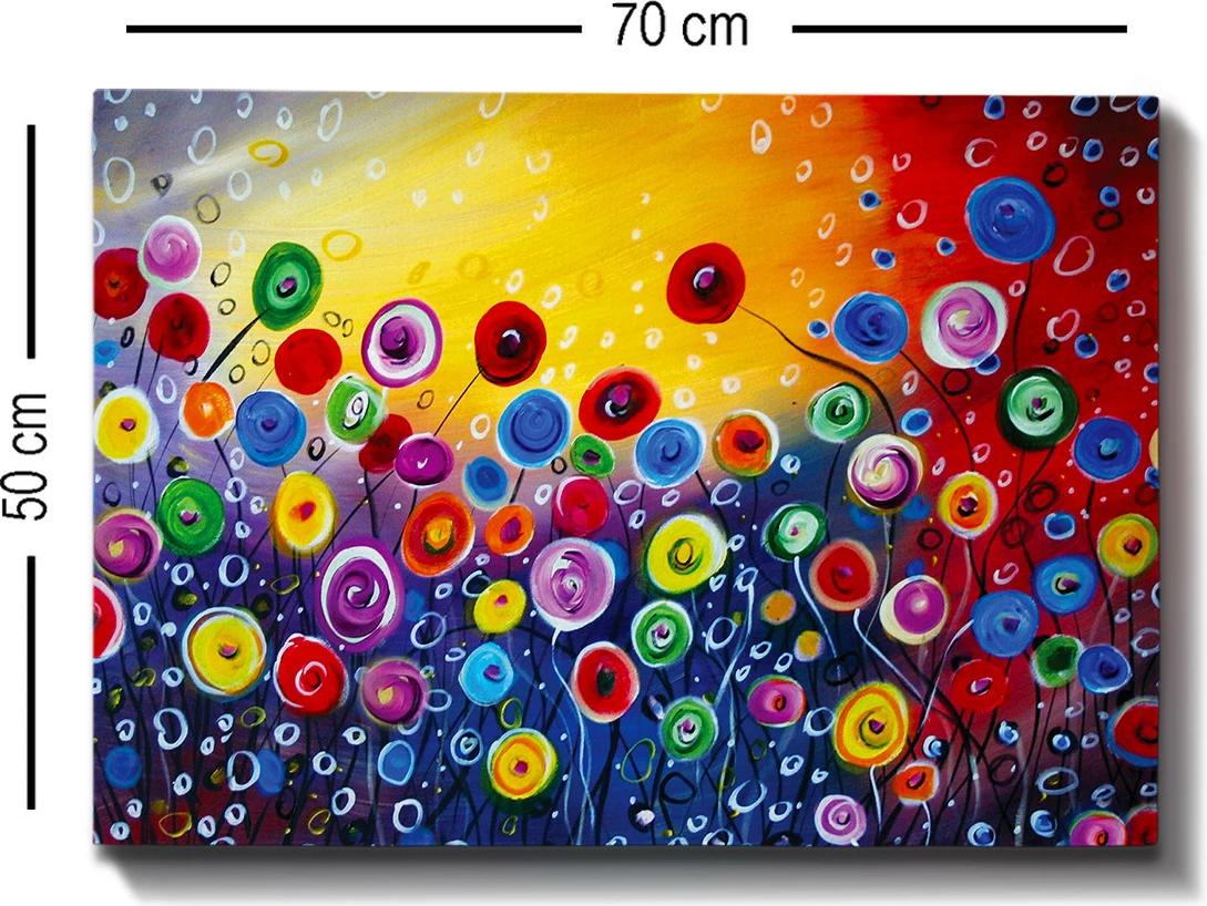 Pikturë dekorative në kanavacë, shumëngjyrëshe, kornizë druri, 50x70cm