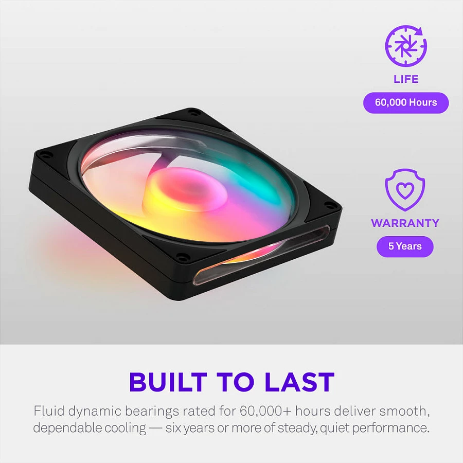 Ventilator kasë NZXT F140 RGB, 140mm, 4-pin PWM, i zi