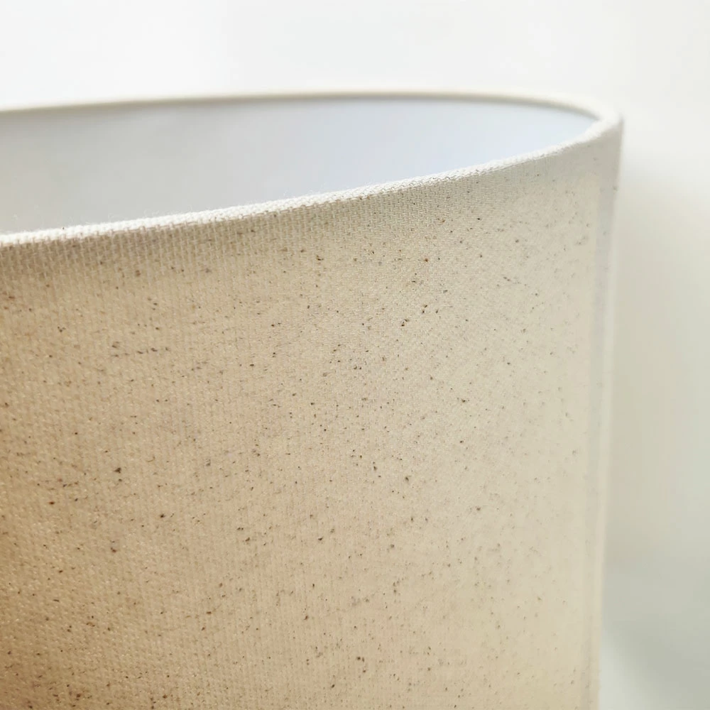 Llambë tavoline Prisma, rrëshirë dhe liri, bezhë, 38x38x84cm