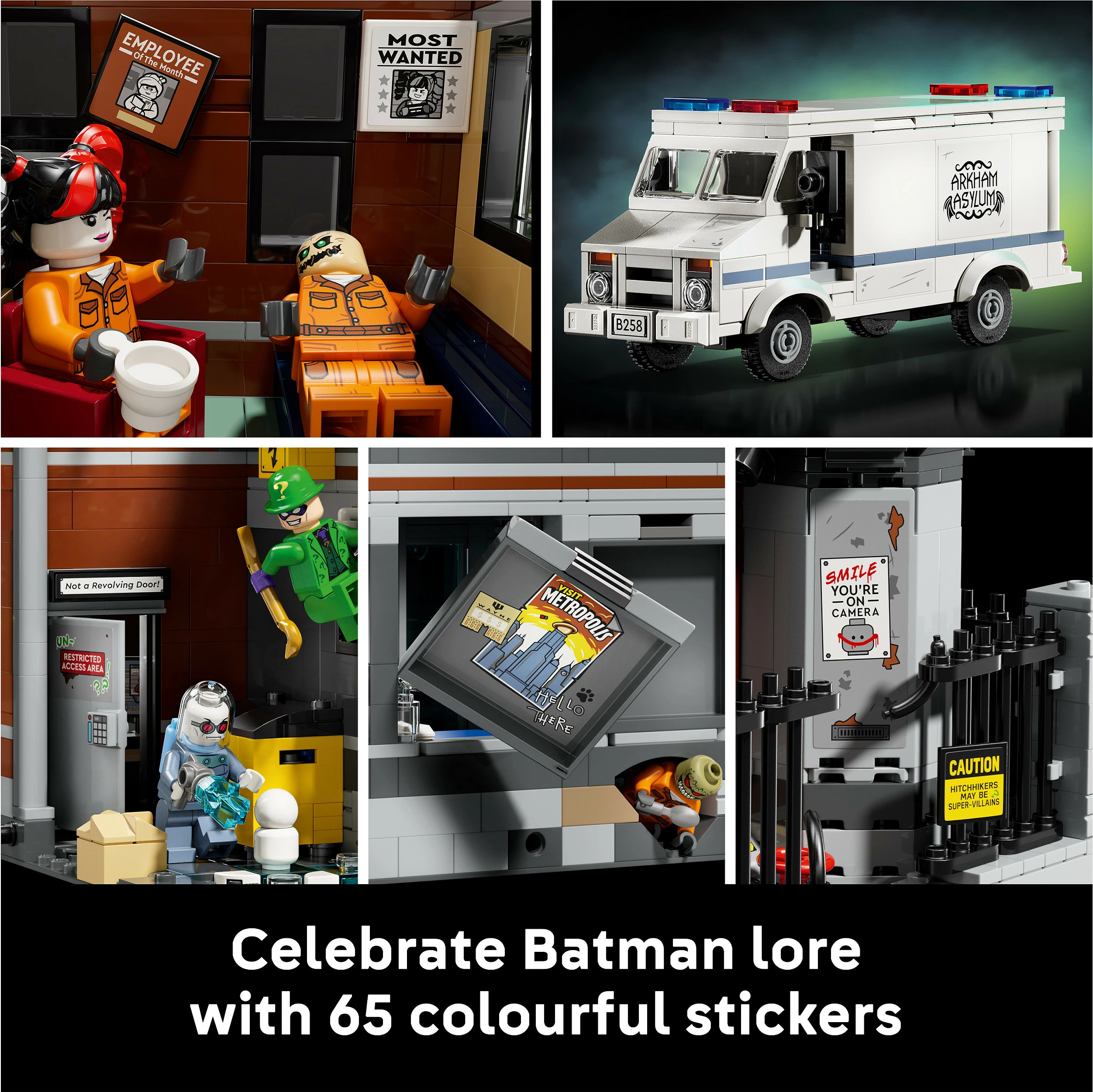 Set ndërtimi LEGO DC 76300 Batman Arkham Asylum, 2953 copë, shumëngjyrësh