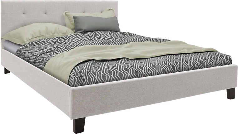 Krevat dopio Mago, ngjyrë fildishi, 160x200cm