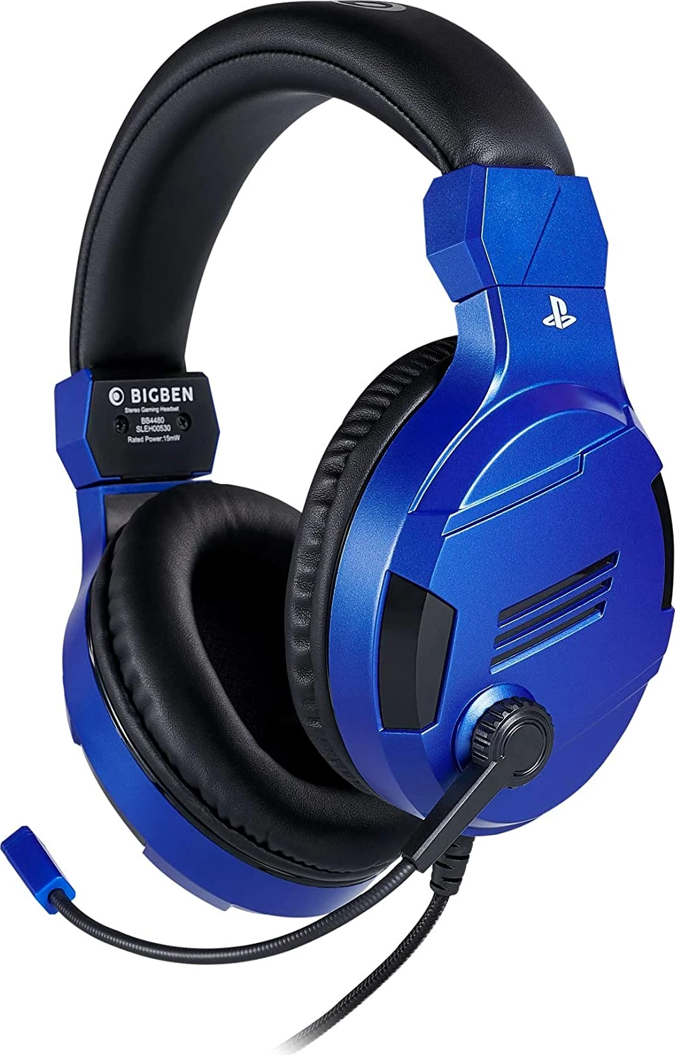 Kufje gaming me kabllo Bigben V3 stereo, kompatibile PS4, kabllo 220 cm, blu