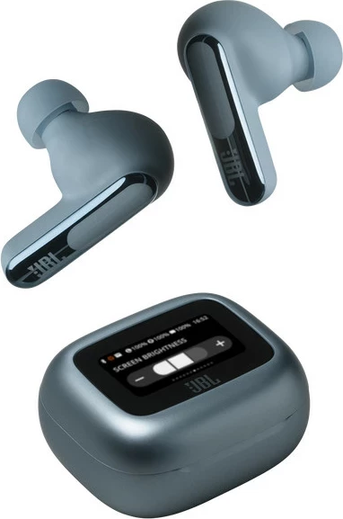 Kufje JBL Live Beam 3, true wireless, ANC, Smart Charging Case me ekran, 48 orë, Blu