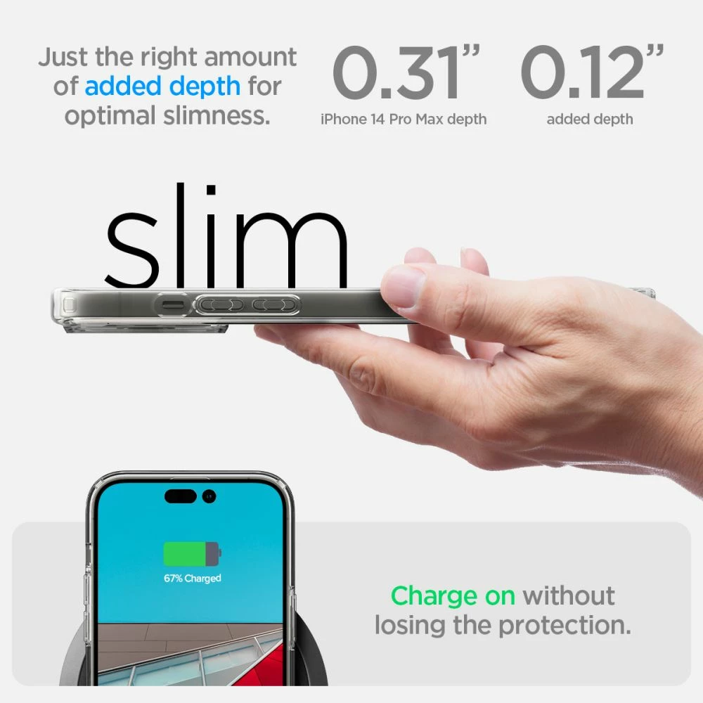 Mbështjellës Spigen Ultra Hybrid për iPhone 14 Pro Max, Transparent