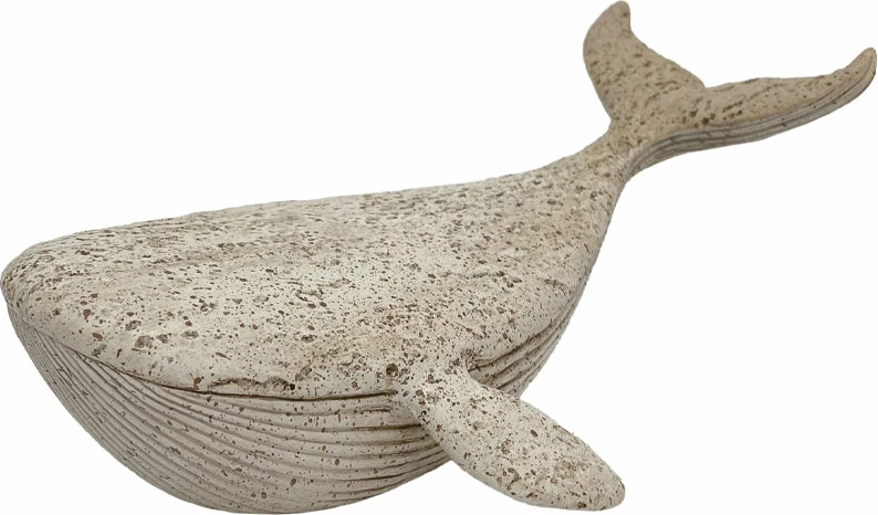 Dekor balenë, polirezine, bezhë-kafe, 20x14x8.5cm