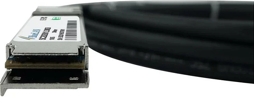 Kabllo DAC BlueOptics QSFP28-DAC-1M-SS, 100Gbps, 1m, QSFP28-QSFP28, e zezë