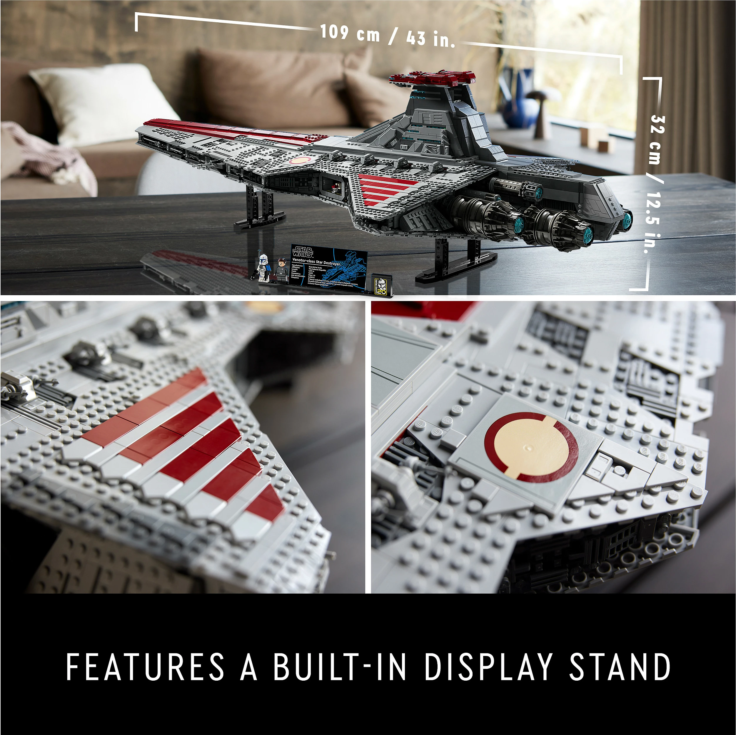 Set ndërtimi LEGO Star Wars Venator-Class Republic Attack Cruiser, 5374 pjesë, plastikë, shumëngjyrësh