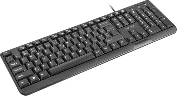 Tastierë Natec TROUT SLIM, USB, 104 taste, e zezë